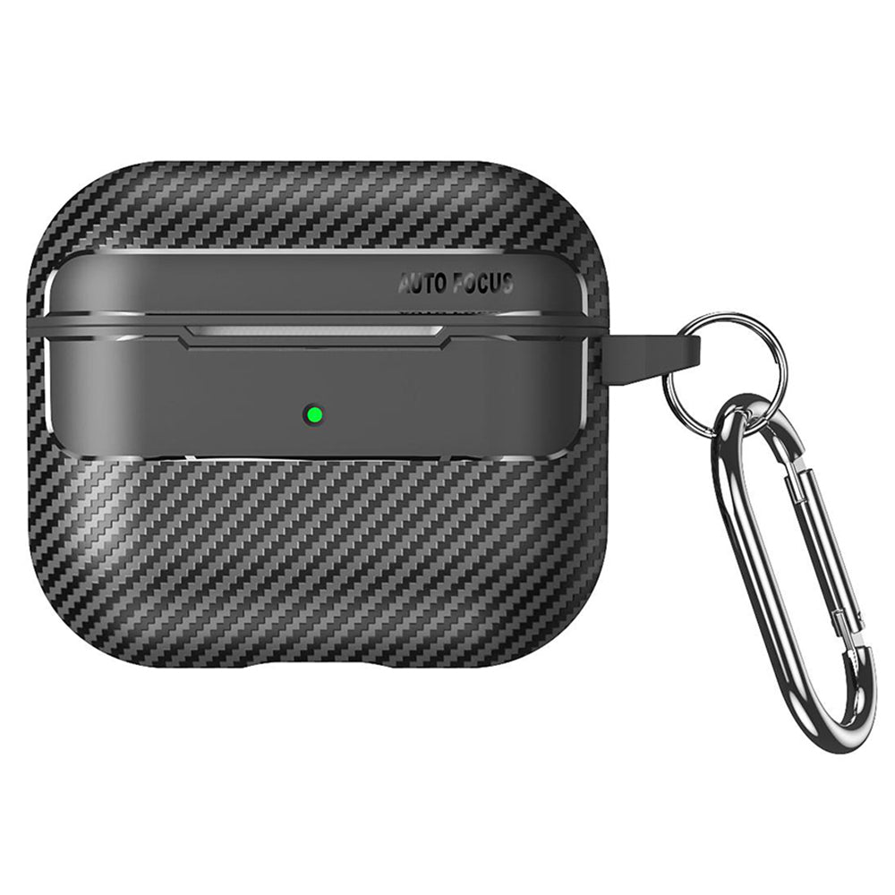 Techsuit CarbonFiber -kuori Apple AirPods 3:lle, Musta
