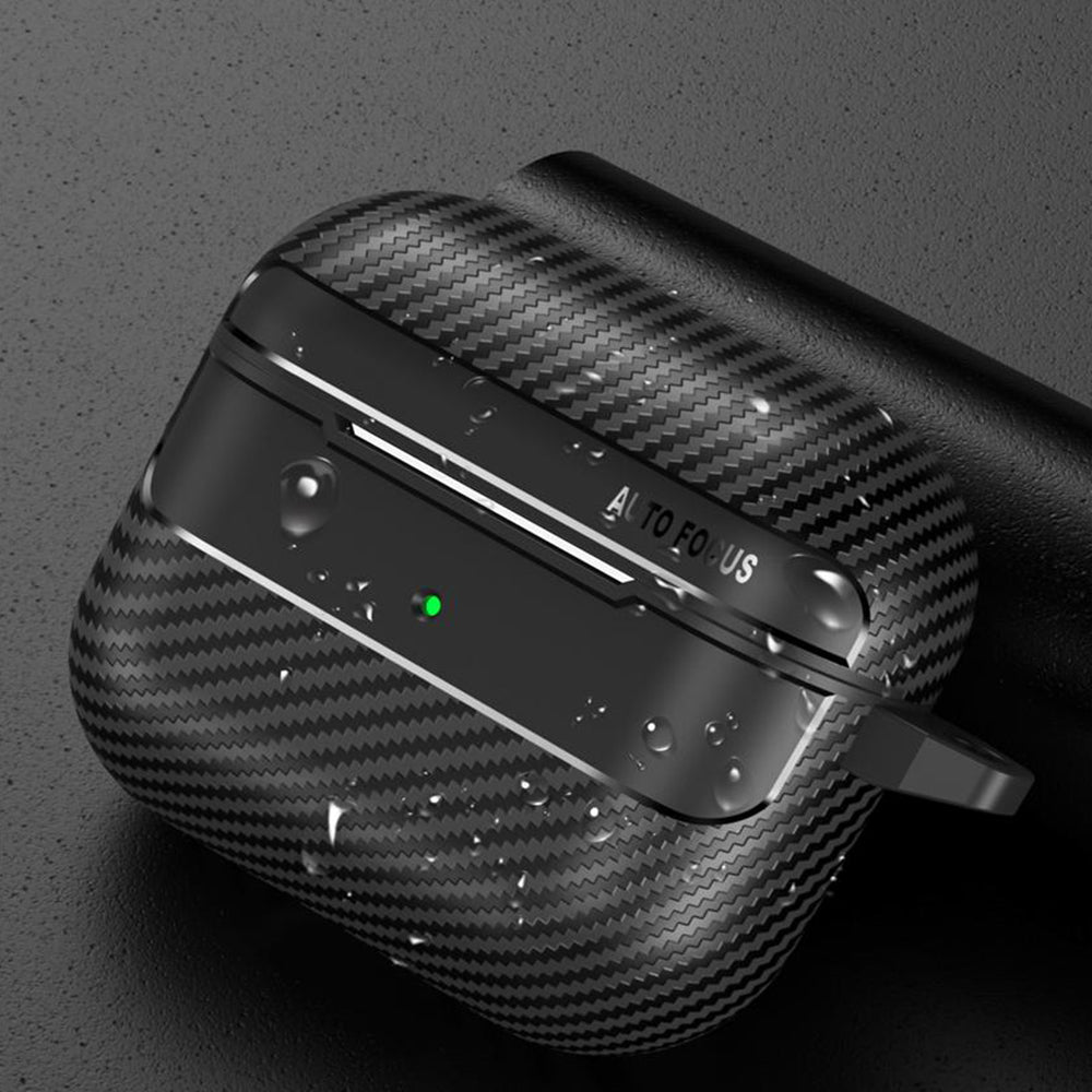 Techsuit CarbonFiber -kuori Apple AirPods 3:lle, Musta