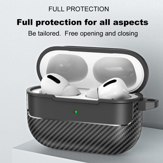 Techsuit CarbonFiber -suojakotelo Apple AirPods Pro 3:lle, Musta