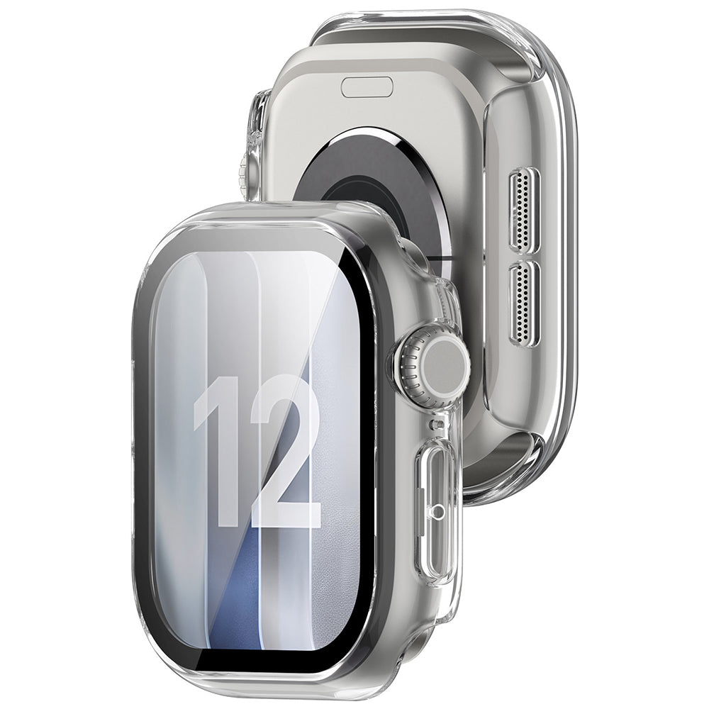 Techsuit Defense360 Pro -kuori Apple Watch 12 46mm:lle, läpinäkyvä