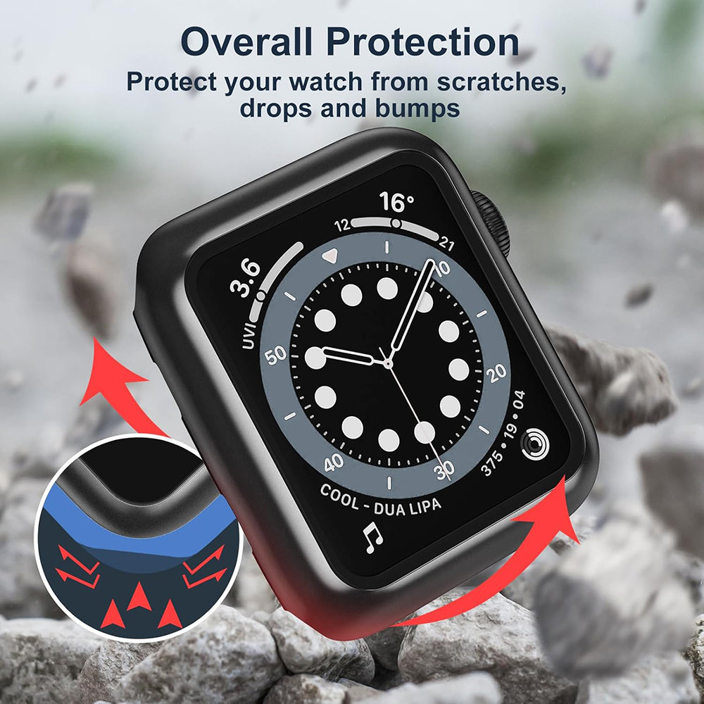 Techsuit Defense360 Pro -kuori Apple Watch 42mm Series, Musta