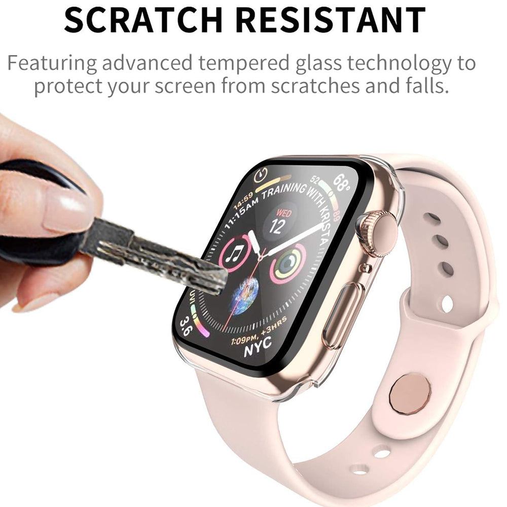 Techsuit Defense360 Pro -kuori Apple Watch 42mm -sarjalle, läpinäkyvä