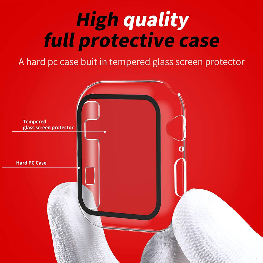 Techsuit Defense360 Pro -kuori Apple Watch 42mm -sarjalle, läpinäkyvä