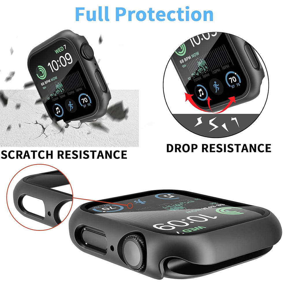 Techsuit Defense360 Pro -kuori Apple Watch 44mm -sarjalle, musta
