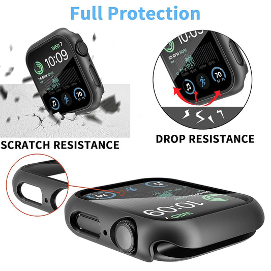 Techsuit Defense360 Pro -kuori Apple Watch 44mm -sarjalle, musta