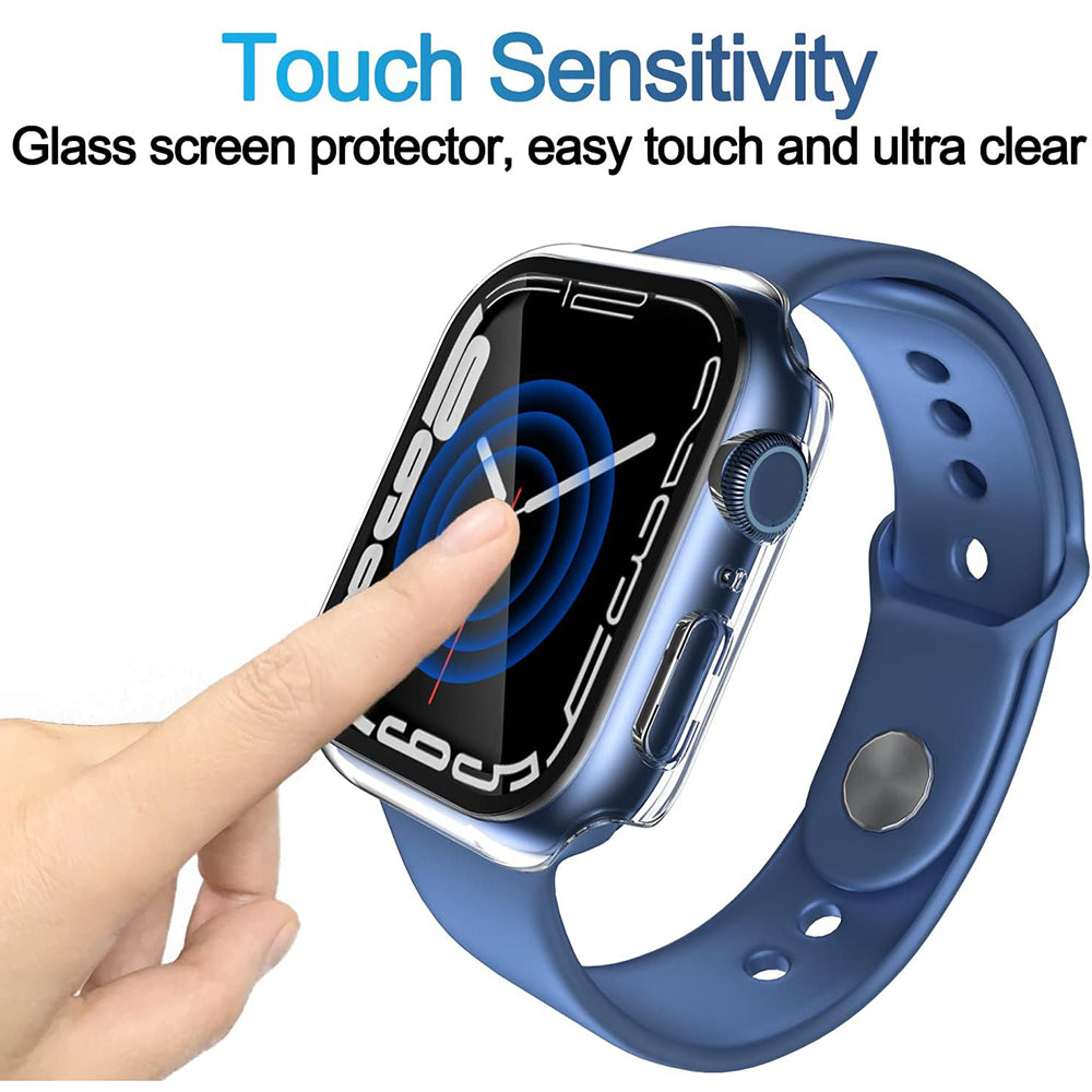 Techsuit Defense360 Pro -kuori Apple Watch 7 41mm -sarjalle, läpinäkyvä