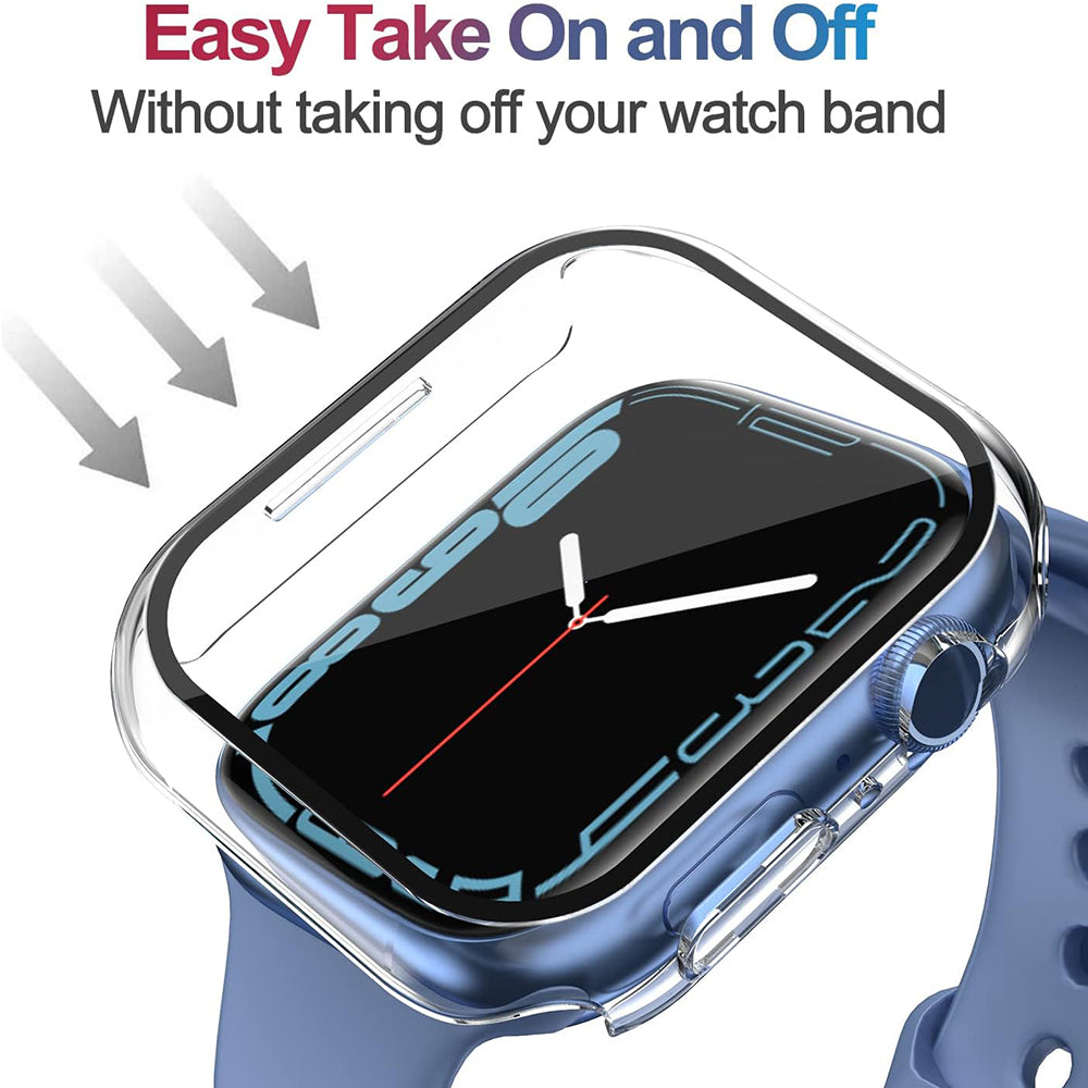 Techsuit Defense360 Pro -kuori Apple Watch 7 41mm -sarjalle, läpinäkyvä