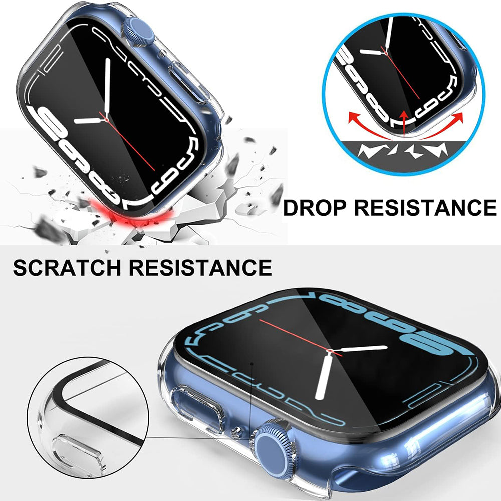 Techsuit Defense360 Pro -kuori Apple Watch 7 41mm -sarjalle, läpinäkyvä