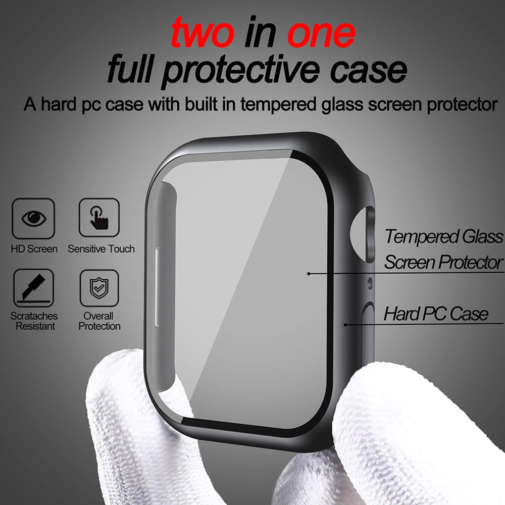 Techsuit Defense360 Pro -kuori Apple Watch 7 45 mm -sarjalle, musta
