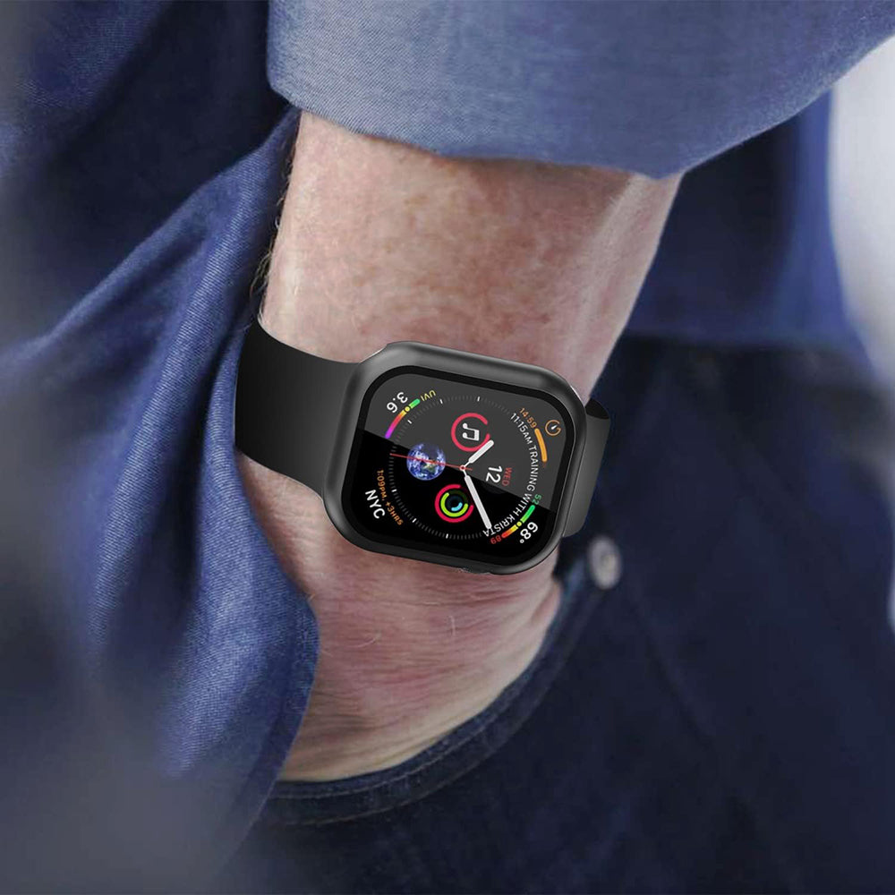 Techsuit Defense360 Pro -kuori Apple Watch 7 45 mm -sarjalle, musta