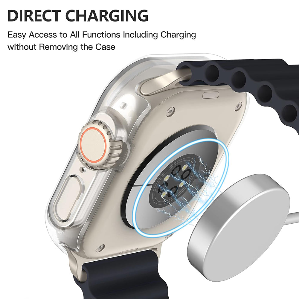 Techsuit Defense360 Pro -kuori Apple Watch Ultra Seriesille, läpinäkyvä