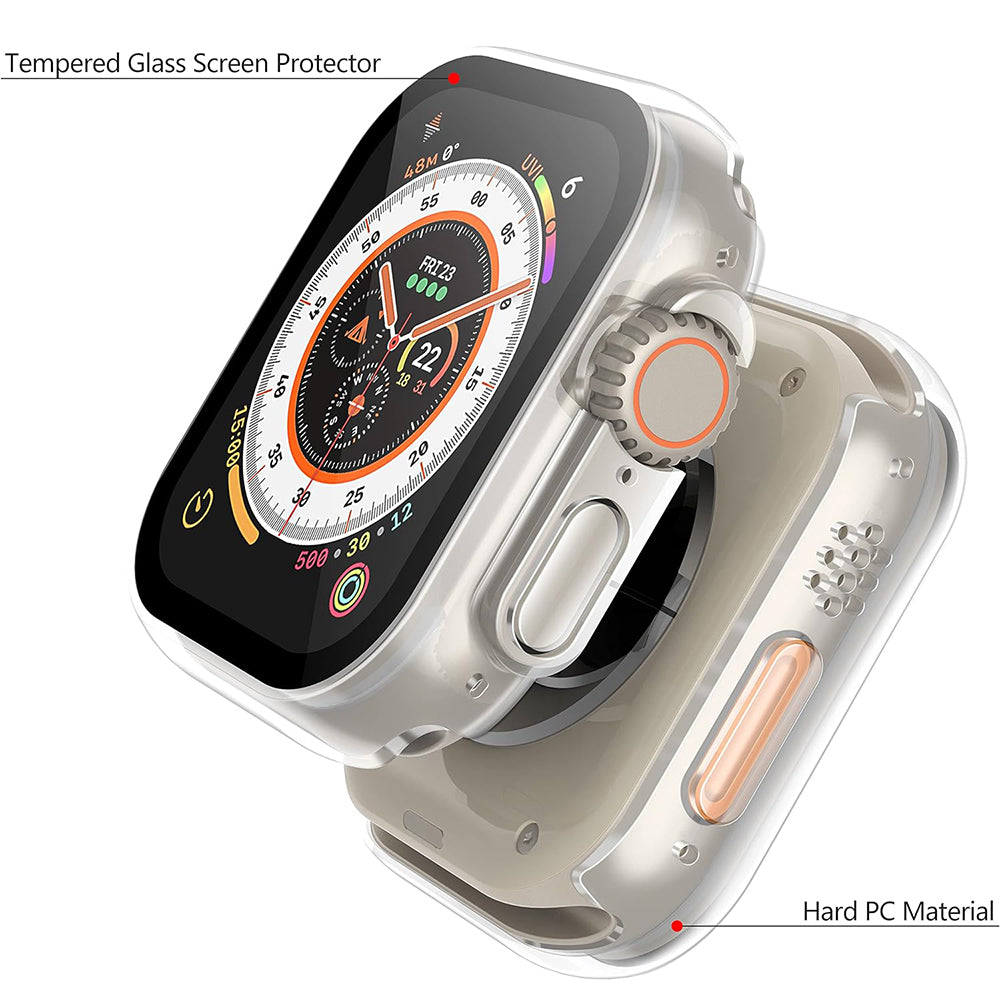 Techsuit Defense360 Pro -kuori Apple Watch Ultra Seriesille, läpinäkyvä