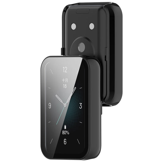 Techsuit Defense360 Pro -suojakotelo Honor Band 10 / Band 9 -rannekkeelle, Musta