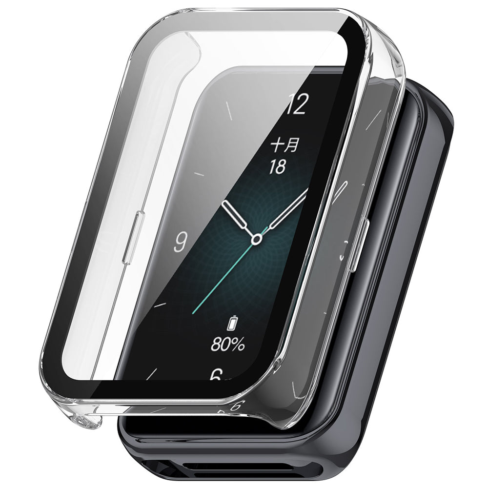 Techsuit Defense360 Pro -suojakotelo Honor Band 10 / Band 9 -rannekkeelle, Läpinäkyvä