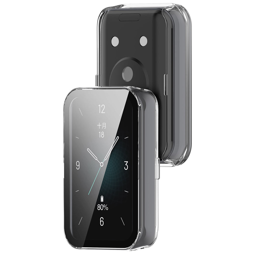 Techsuit Defense360 Pro -suojakotelo Honor Band 10 / Band 9 -rannekkeelle, Läpinäkyvä