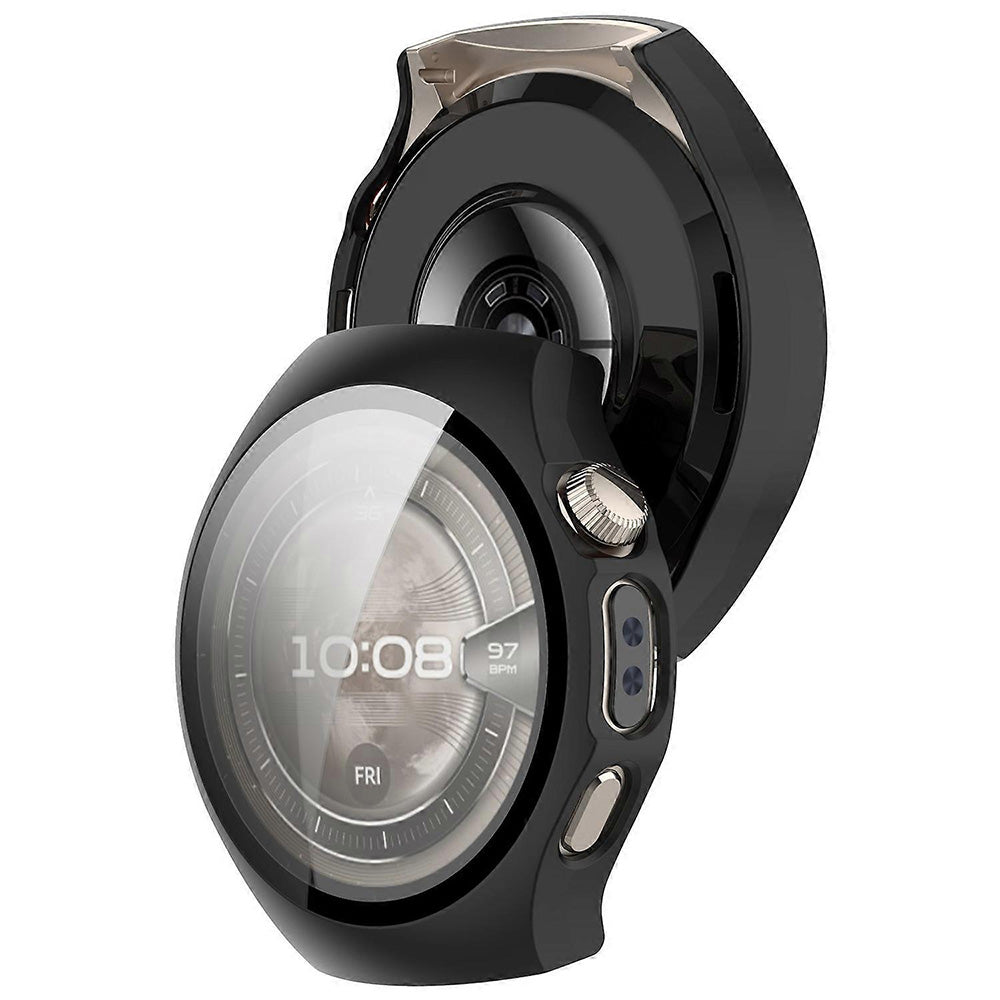Techsuit Defense360 Pro -kuori Huawei Watch 5 42mm:lle, Musta