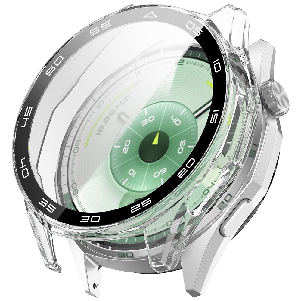 Techsuit Defense360 Pro Bezel -kotelo Huawei Watch GT 6 46mm:lle, Läpinäkyvä