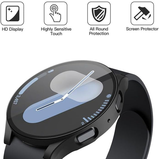 Techsuit Defense360 Pro -kuori Samsung Galaxy Watch7 40mm:lle, Musta
