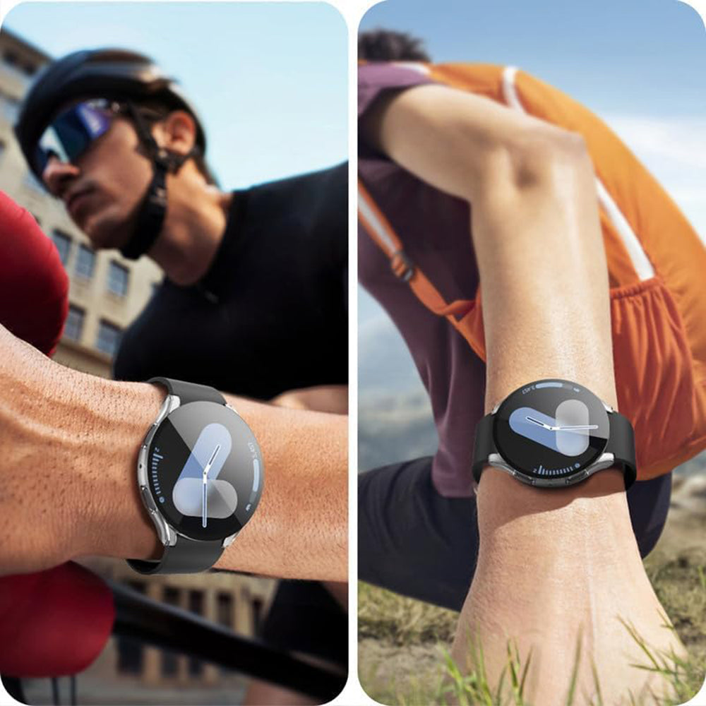 Techsuit Defense360 Pro -kuori Samsung Galaxy Watch7 40mm:lle, läpinäkyvä