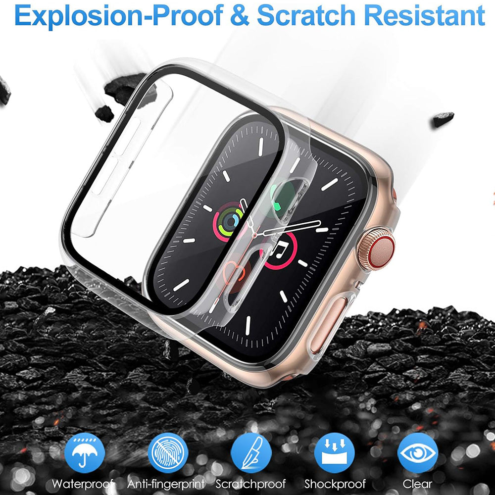 Techsuit Defense360 Pro -kuori Samsung Galaxy Watch7 44mm:lle, läpinäkyvä
