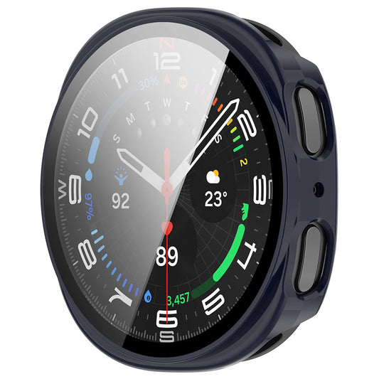 Techsuit Defense360 Pro -kuori Samsung Galaxy Watch8 44mm:lle, Laivastonsininen