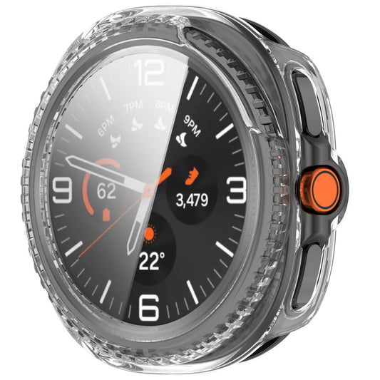 Techsuit Defense360 Pro -kuori Samsung Galaxy Watch8 Classicille, läpinäkyvä