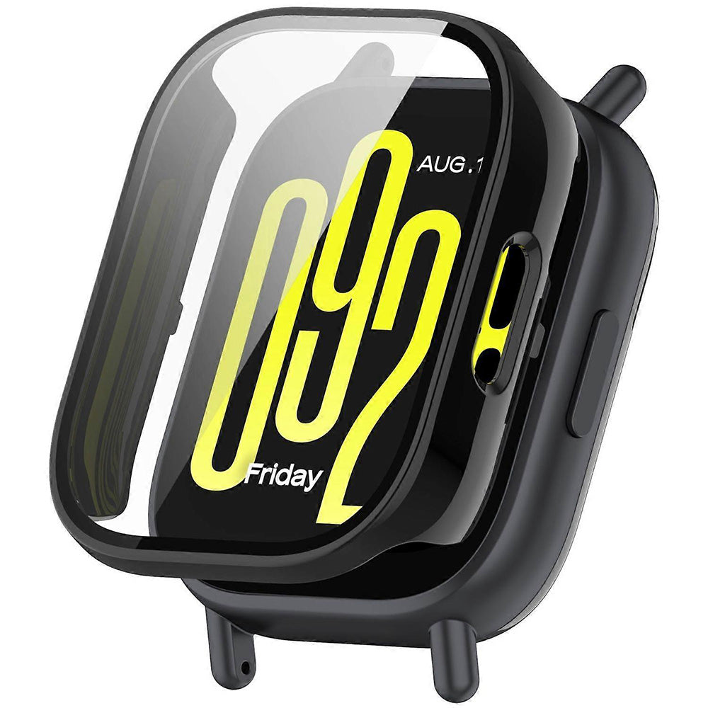 Techsuit Defense360 Pro -kuori Xiaomi Redmi Watch 5 Active -kellolle, musta
