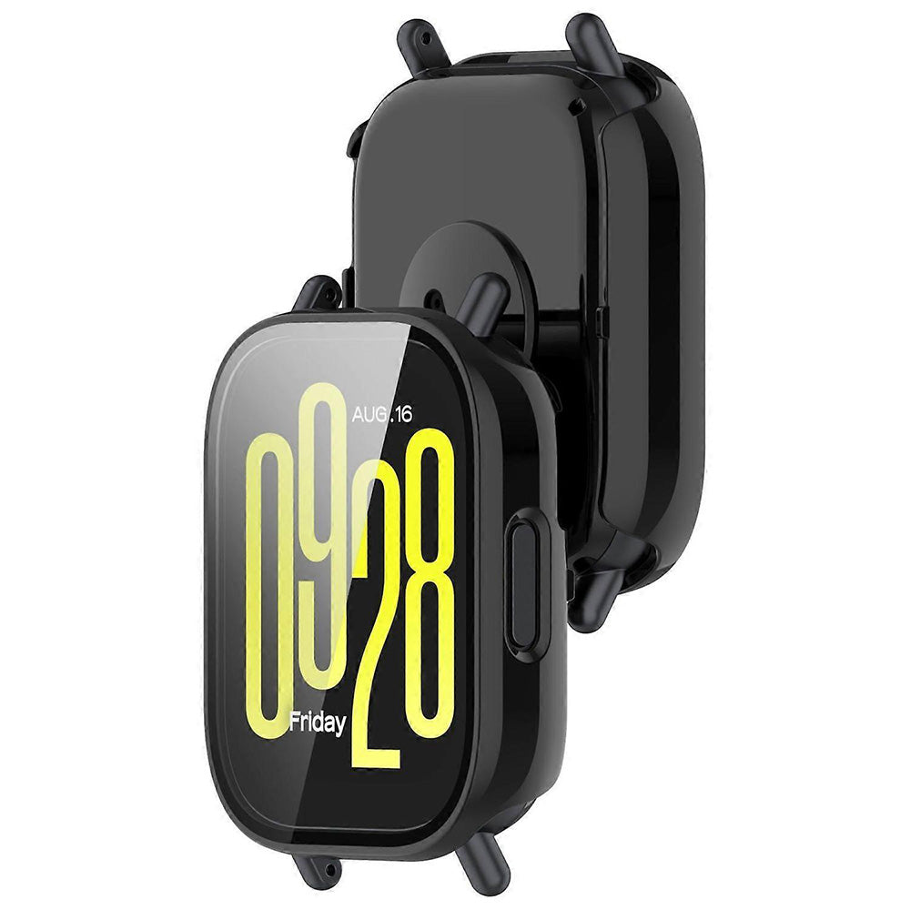 Techsuit Defense360 Pro -kuori Xiaomi Redmi Watch 5 Active -kellolle, musta