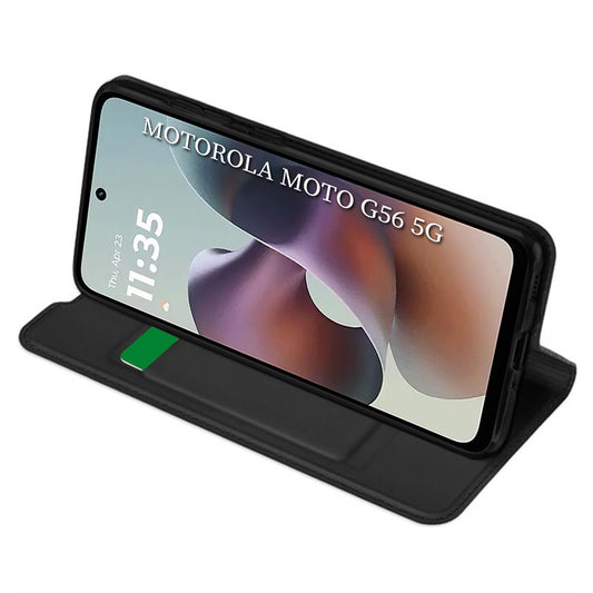 Kuori Motorola Moto G56:lle, Techsuit, Magskin Book, Musta