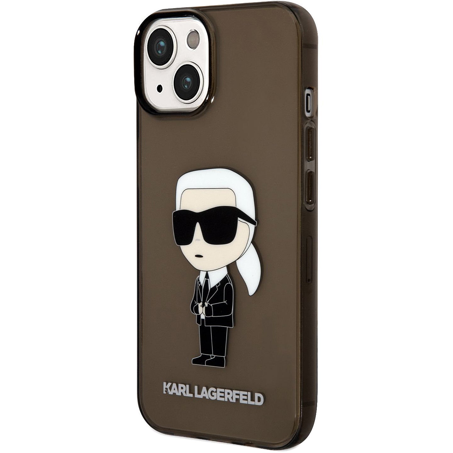 Karl Lagerfeld IML TPU-suojakotelo Apple iPhone 14 Plus -puhelimelle, Ikonik NFT, Läpinäkyvä Musta KLHCP14MHNIKTCK