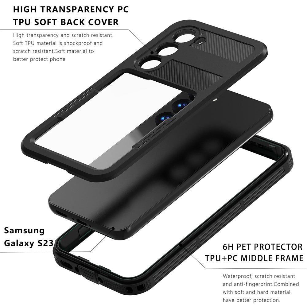 Vedenkestävä kotelo Samsung Galaxy S26 Plus S947, ShellBox, Musta
