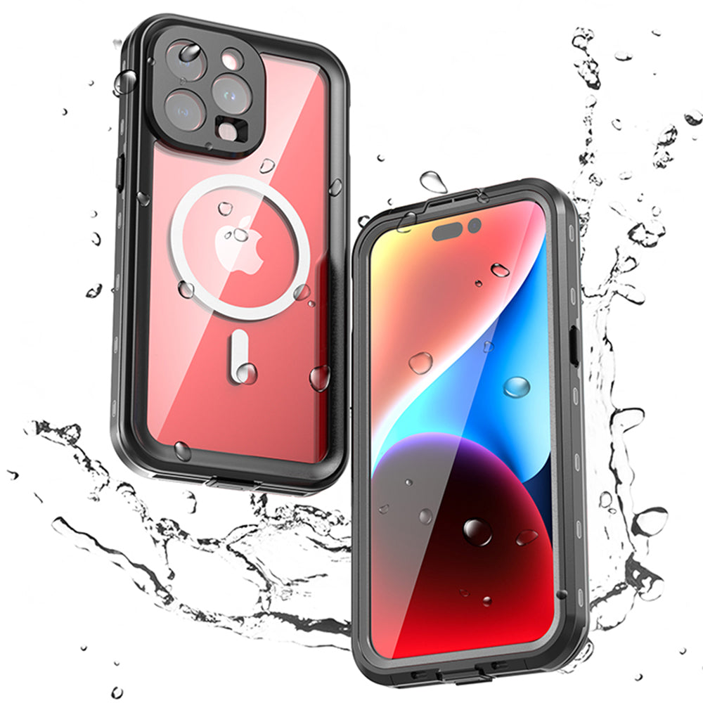 Waterproof MagSafe -kuori Apple iPhone 15 Pro Maxille, ShellBox, Musta