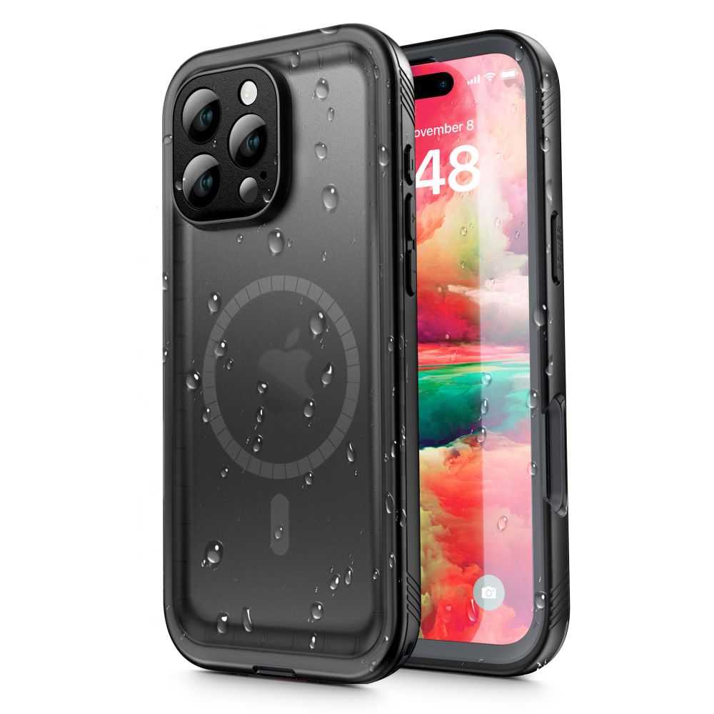 Vedenpitävä suojakuori Apple iPhone 16 Pro:lle, ShellBox, Musta