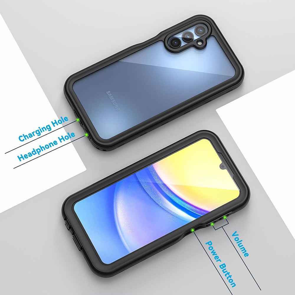 Vedenpitävä suojakuori Samsung Galaxy A15 5G A156 / A15 A155, ShellBox, Musta