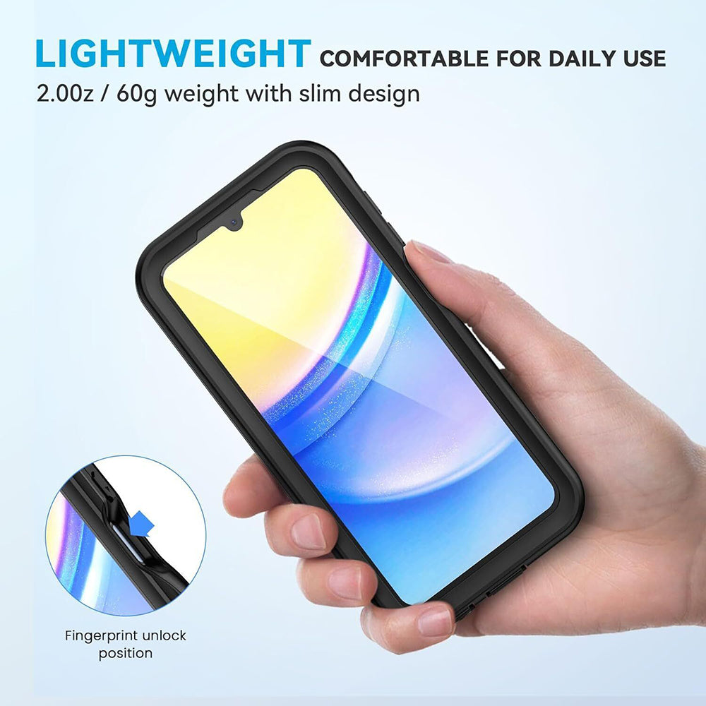 Vedenpitävä suojakuori Samsung Galaxy A15 5G A156 / A15 A155, ShellBox, Musta