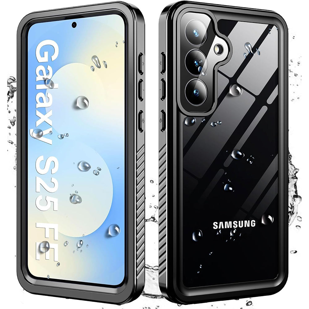 Vedenpitävä kotelo Samsung Galaxy S25 FE:lle, ShellBox, Musta