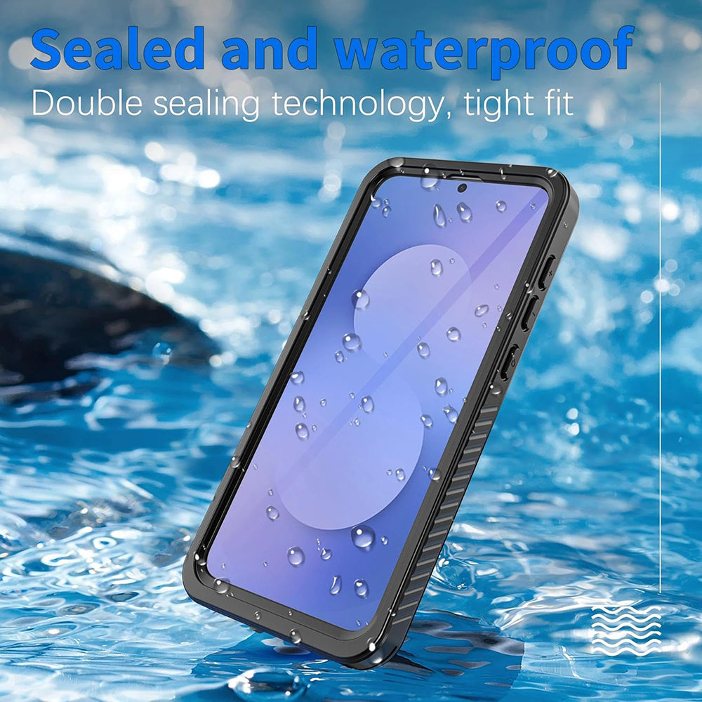 Vedenpitävä kotelo Samsung Galaxy S25 FE:lle, ShellBox, Musta