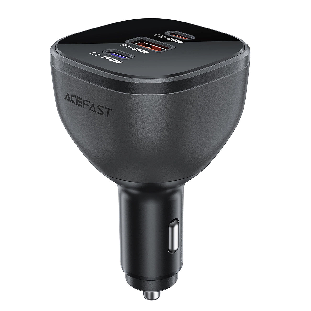 Autojen laturi Acefast B14, 165W, 5A, 1 x USB-A - 2 x USB-C, Musta