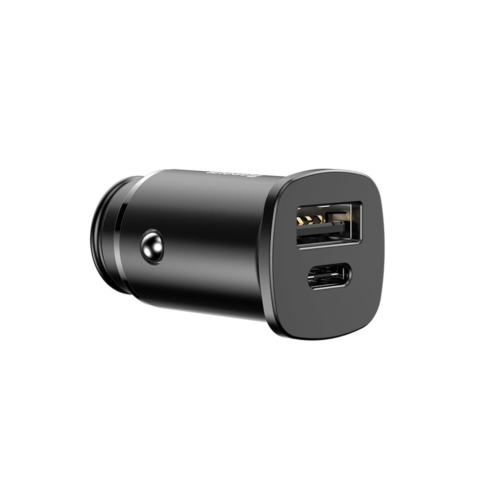 Autolaturi Baseus Square PPS, 30W, 5A, 1 x USB-A - 1 x USB-C, musta CCALL-AS01