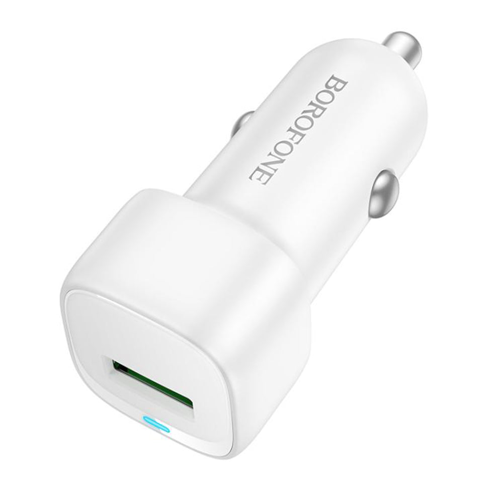 Autolaturi Borofone BZ34 Cloud, 18W, 3A, 1 x USB-A, Valkoinen
