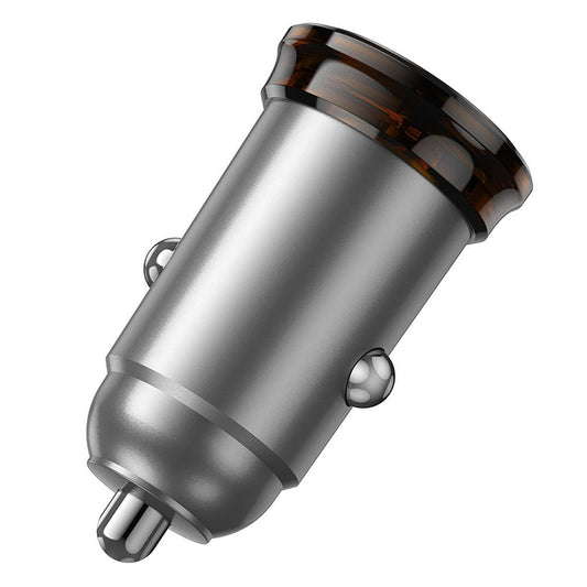 Autolaturi HOCO NZ16A Lightning-kaapelilla, 43W, 3A, 1 x USB-A - 1 x USB-C, Harmaa