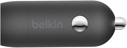 Car Charger With USB-C Cable Belkin BoostCharge, 30W, 3A, 1 x USB-C, Black CCA004bt1MBK-B6