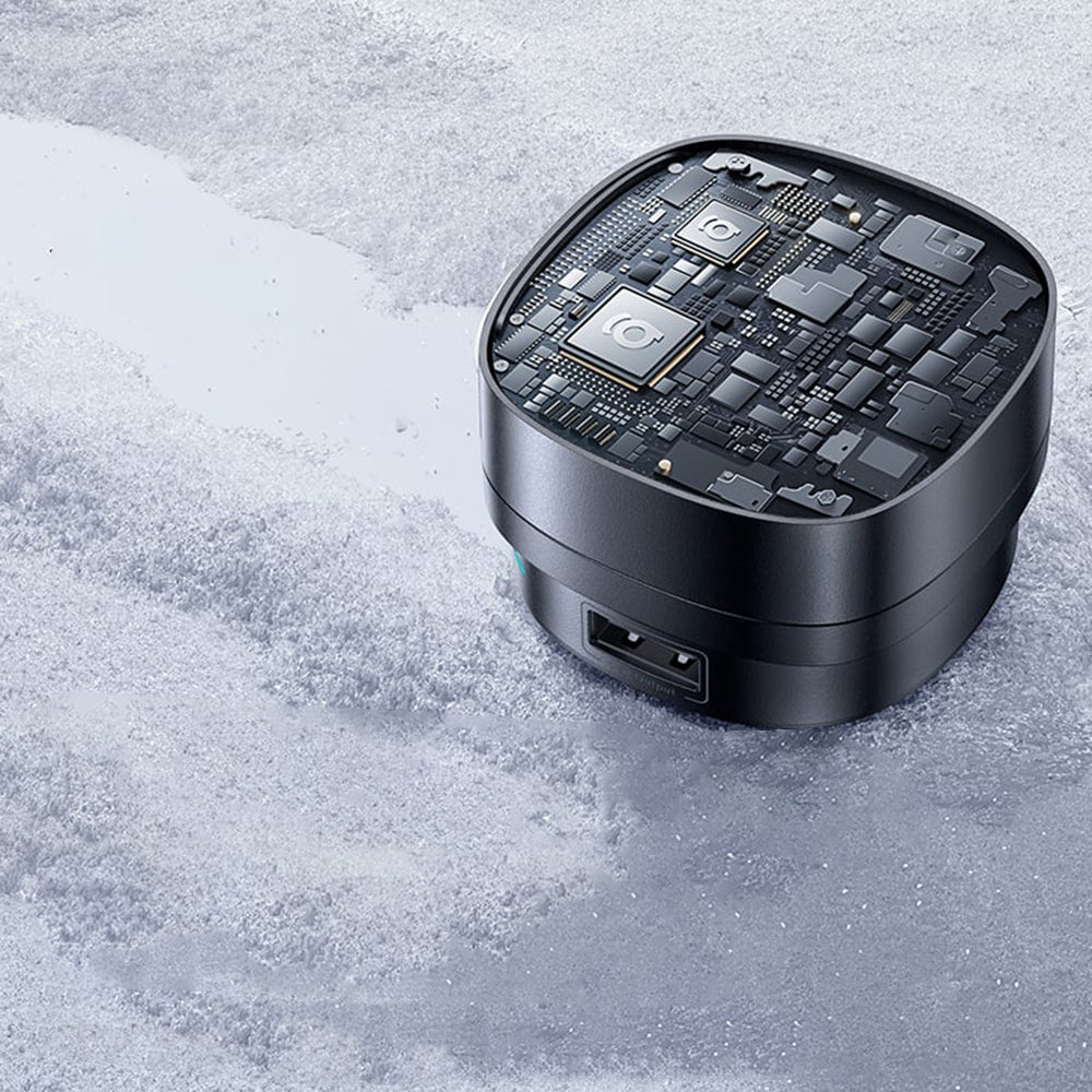 Auto USB-C -laturi Baseus PrimeTrip VR1, 60W, 3A, 1 x USB-A - 1 x USB-C, Musta C00069001121-00