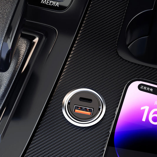 Dudao R3MAX Autolaturi, 48W, 3A, 1 x USB-A - 1 x USB-C, Musta