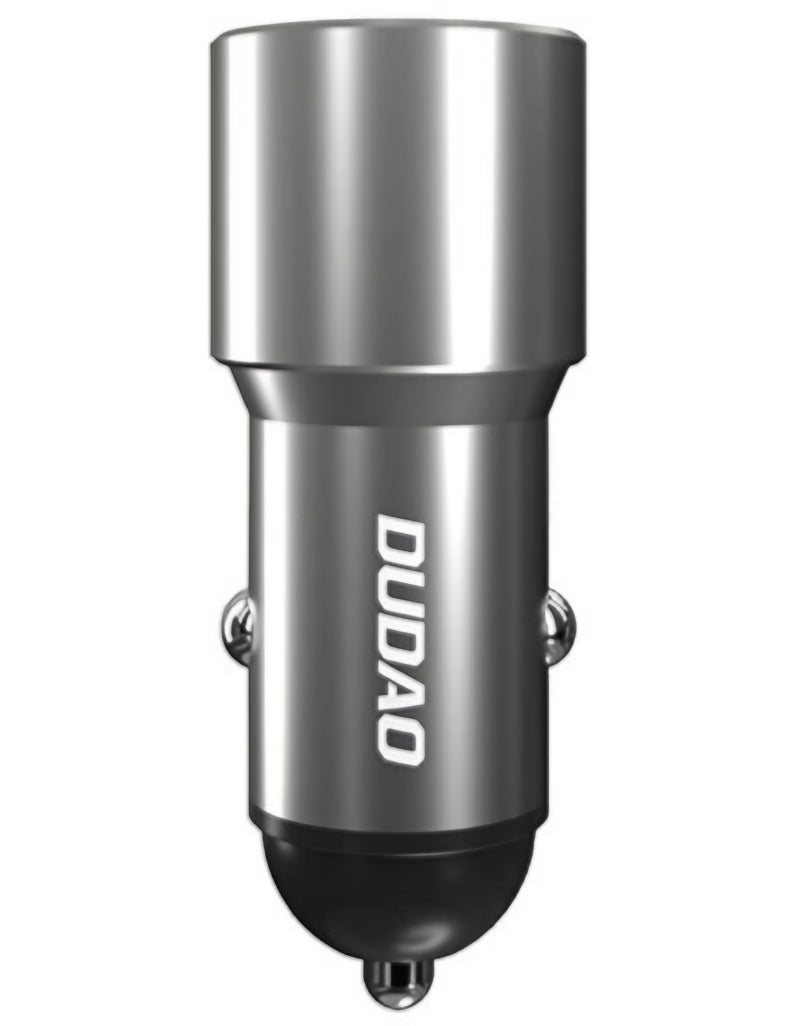 Dudao R4PQ NM autolaturi, 22,5W, 3A, 1 x USB-A - 1 x USB-C, harmaa