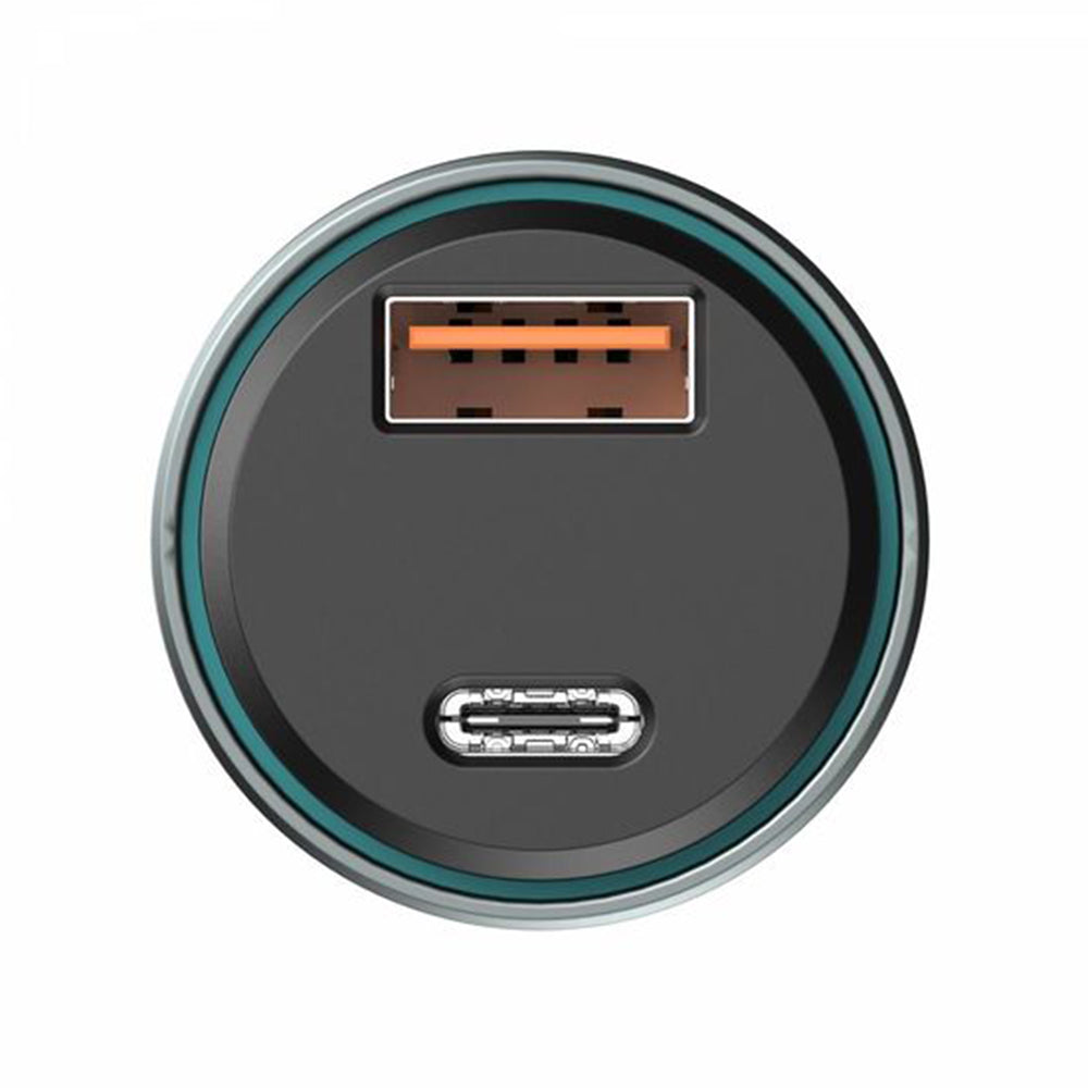 Autojen laturi HAVIT CC2017, 45W, 3A, 1 x USB-A - 1 x USB-C, Musta Sininen