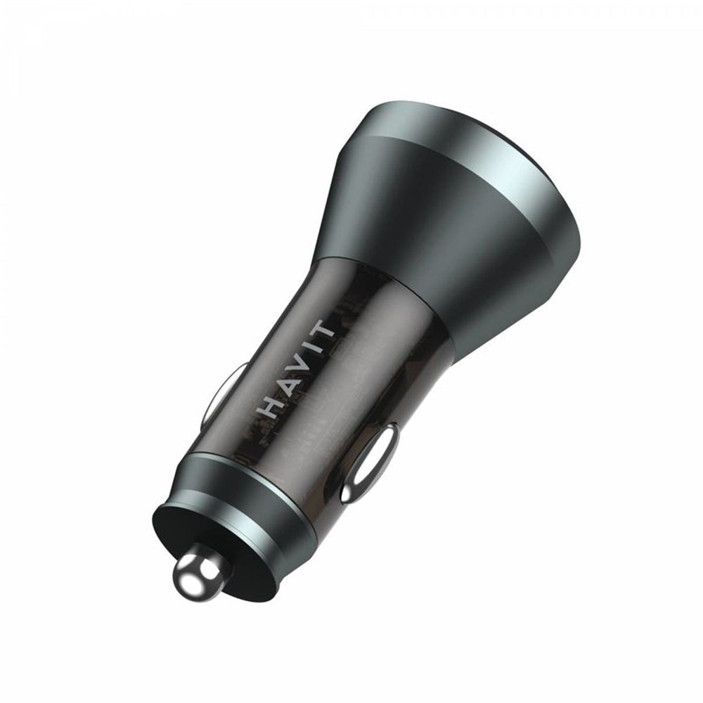 Autojen laturi HAVIT CC2017, 45W, 3A, 1 x USB-A - 1 x USB-C, Musta Sininen