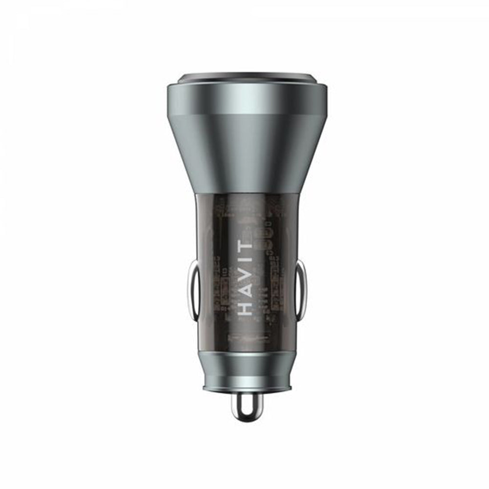 Autojen laturi HAVIT CC2017, 45W, 3A, 1 x USB-A - 1 x USB-C, Musta Sininen