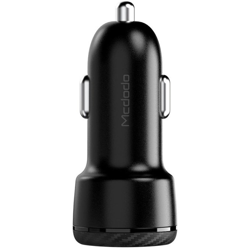 Autojen laturi McDodo CC-5970, 38W, 3A, 1 x USB-A - 1 x USB-C, Musta