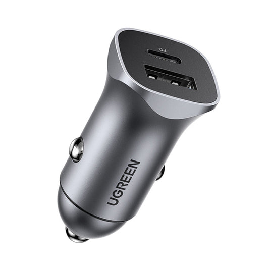 UGREEN CD130 Autolaturi, 24W, 3A, 1 x USB-A - 1 x USB-C, Harmaa